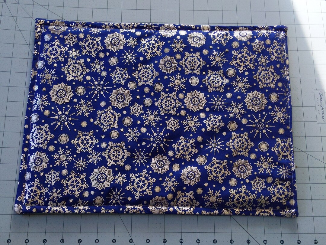 Blue and Silver Snowflake Placemats Etsy