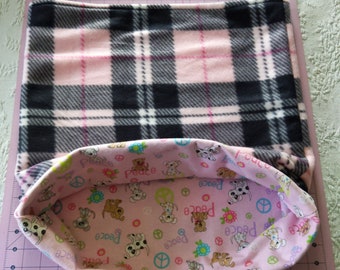 Pink and Black/Peace Puppies - Pet Snuggle Tunnel