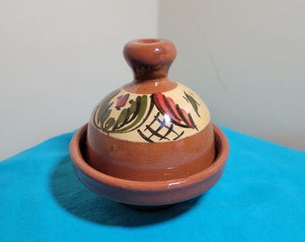 Handmade Moroccan Mini Tagine – Hand-Painted Ceramic–Traditional Moroccan Pottery–Decorative Kitchen Gift