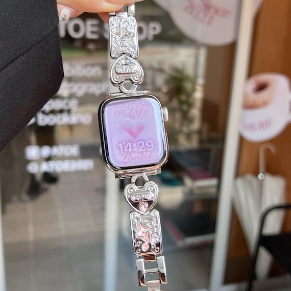 pink silver iwatch se