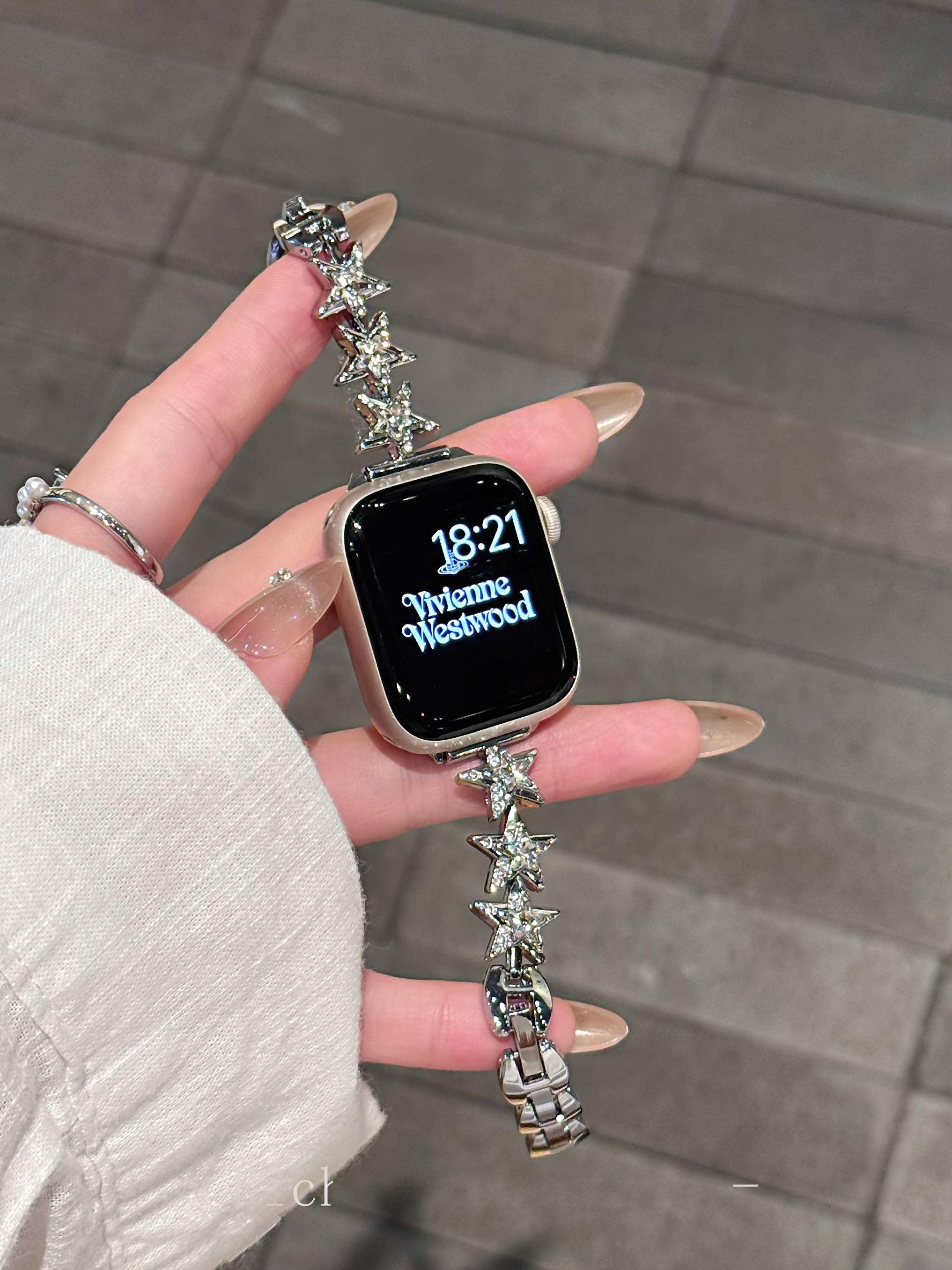 Silver apple watch band - Etsy 日本