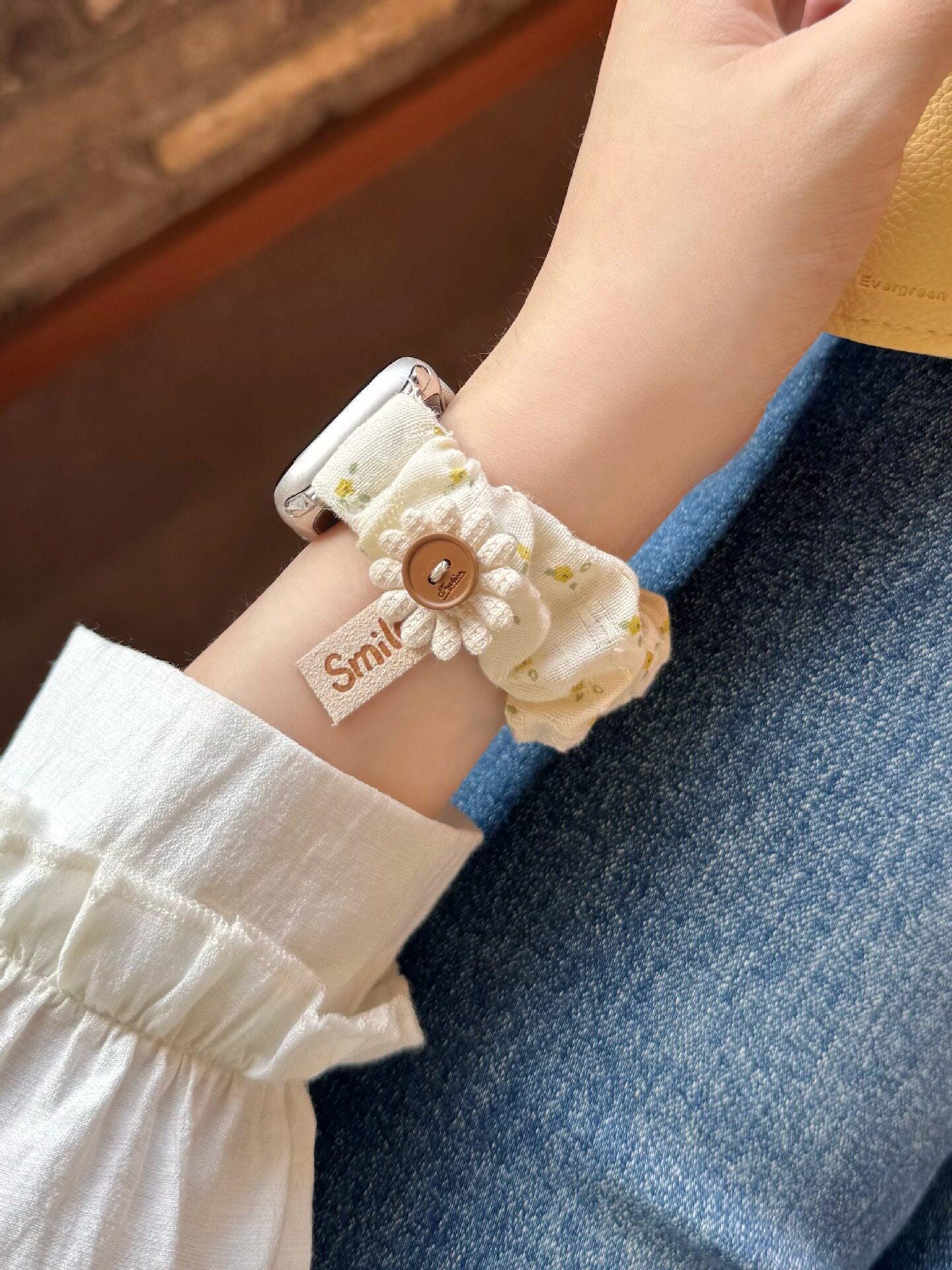 Boho Cottagecore Brown Braided Bracelet Watch Rose Gold Coquette Minimalist Women main image 3