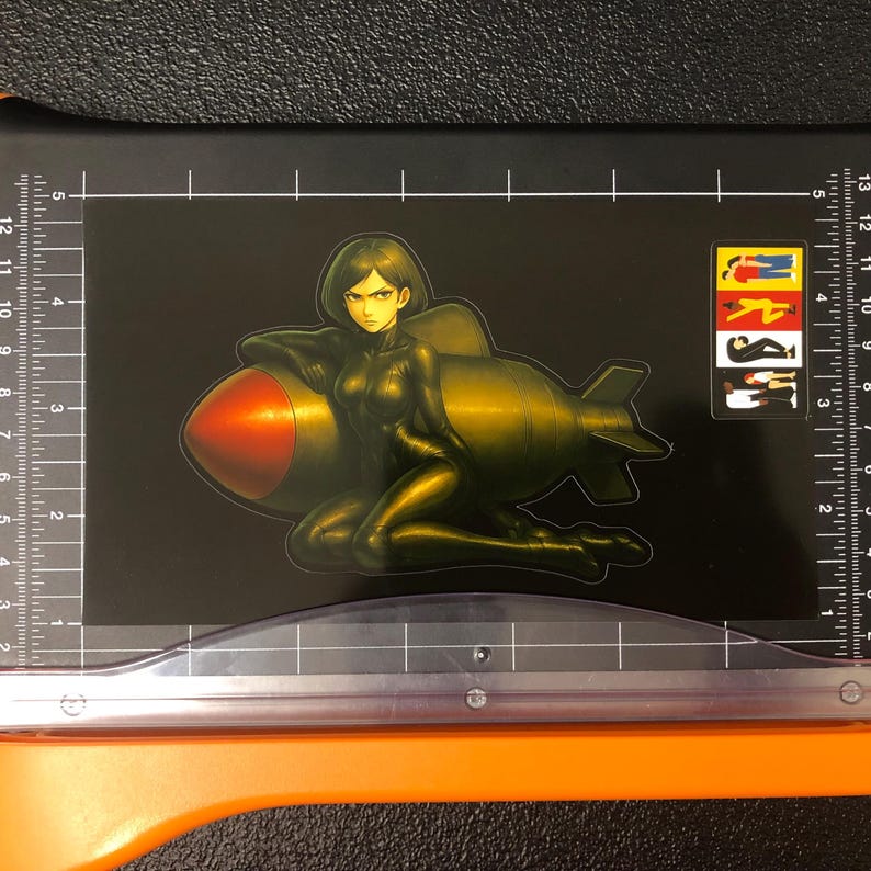 Bomb Rider Girl Sticker • Femme Fatale Anime Art • Tactical Pinup ...