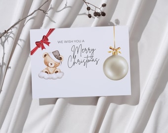 Personalized Photo Christmas Card | Editable Canva Template | Digital Holiday Card | Printable Xmas Card | Instant Download
