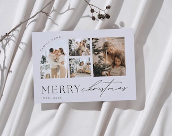 Personalized Photo Christmas Card | Editable Canva Template | Digital Holiday Card | Printable Xmas Card | Instant Download