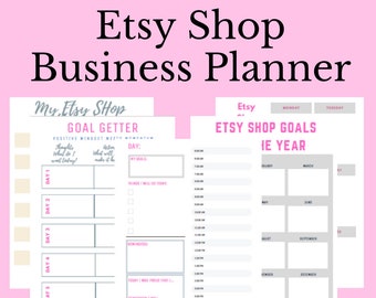 Etsy Shop Business Planner | Business Planner Printable | Etsy Seller Planner Letter and A4 | Day Week Month Year Task and Goal Planner