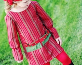 Girls Christmas Dress sewing pattern, toddler Christmas dress sewing pattern, girl dress sewing pattern with long sleeves, Seamingly Smitten