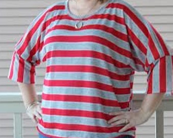 Dolman Top women sewing pattern, dolman pdf, dolman shirt sewing pattern for women, seamingly smitten, dolman sleeve tunic, oversized flowy