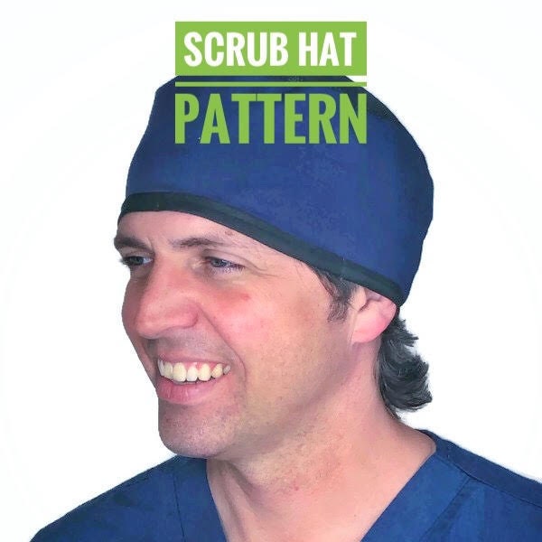 Men’s Scrub Hat sewing pattern | mens surgical scrub hat pattern | unisex scrub hat pattern  | unisex scrub hat instant download bestseller