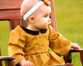 Naaipatroon kerstjurk, patroon peplum top voor meisjes, eenvoudig naaipatroon meisjesjurk, vintage patroon beginnerspatroon peter pan kraag