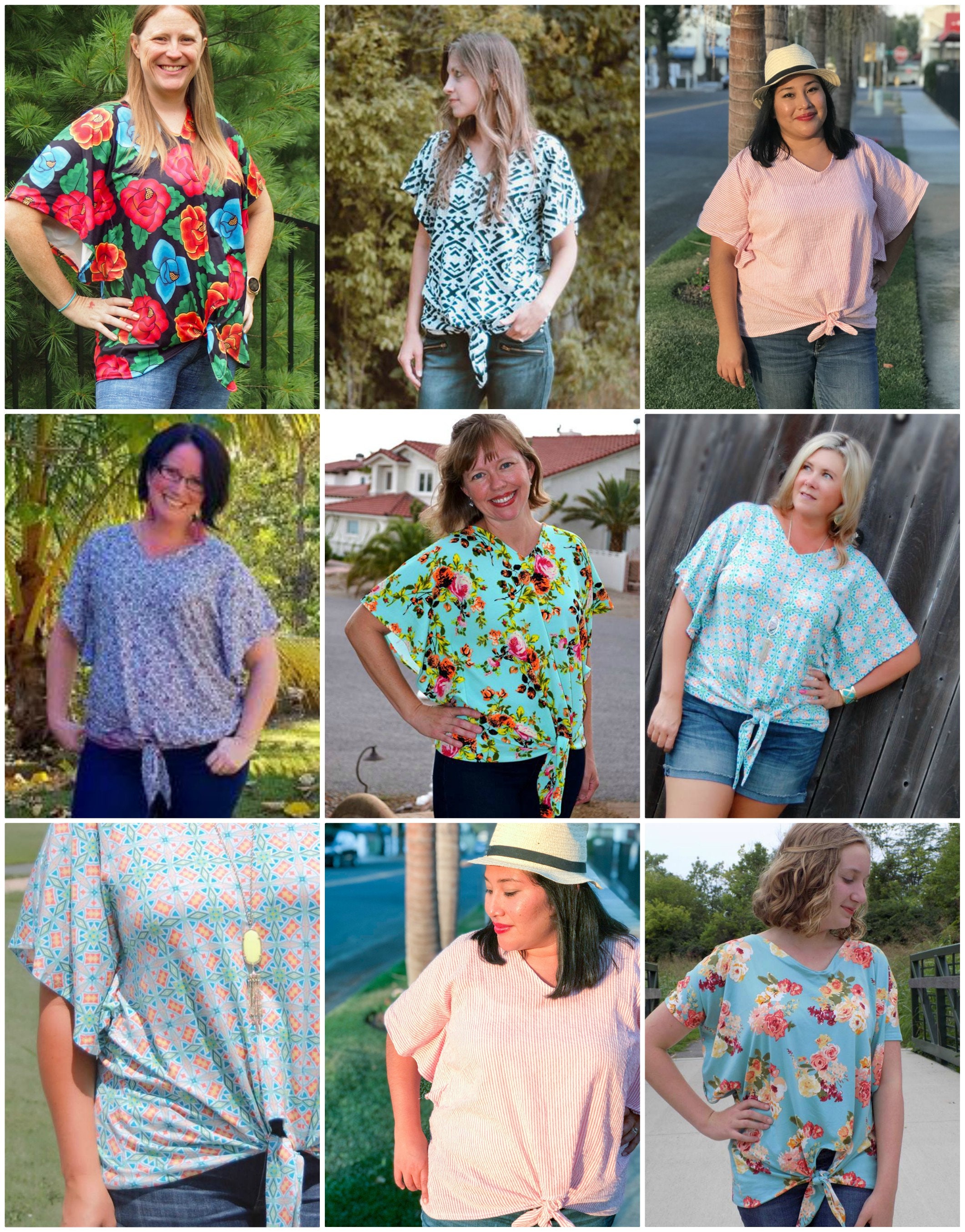 Flutter Top Women's pdf sewing patterns flutter sleeve | Etsy