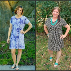 Women's Dress PDF Sewing Pattern Cap Sleeves, Sewing Pattern for Women ...