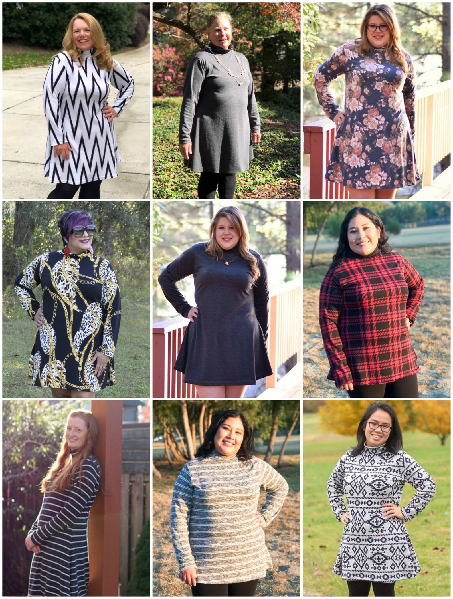 Turtleneck Dress sewing pattern for women womens high neck | Etsy