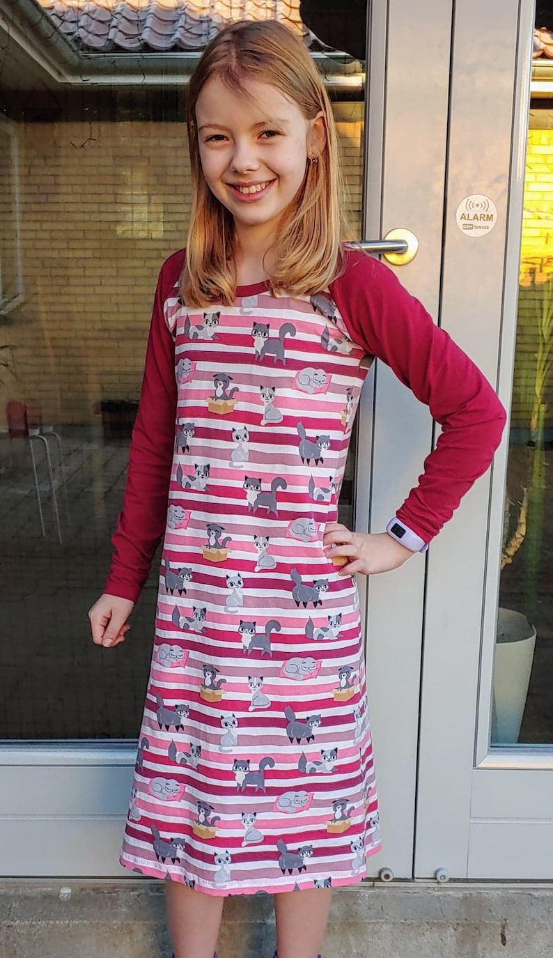 Girls Knit Nightgown Pdf Sewing Pattern Pajamas Pdf Sewing Etsy Canada