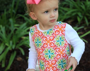 Girls ALine Dress PDF sewing pattern Seamingly Smitten - reversible sheath dress pattern girls instant download, classic girls dress pattern
