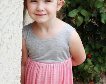 Maxi Dress for Girls sewing pattern- dress sewing pattern, dress, PDF sewing pattern, knit dress, maxi, maxi dress
