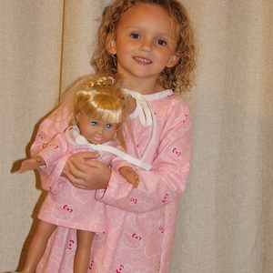 Sadie Grace Nightgown Schnittmuster für 18&quot; Puppe, Nachthemd, PDF Schnittmuster, Pyjama, Nachthemd, Puppenschnittmuster