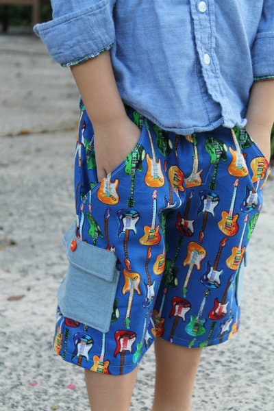 Boys Long Boards Shorts Pattern