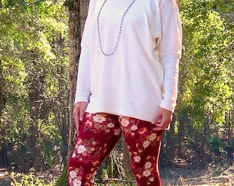 Womens Dolman Shirt Top Tunic sewing pattern, long sleeve knit dolman drop sleeve top PDF pattern sewing pattern seamingly smitten