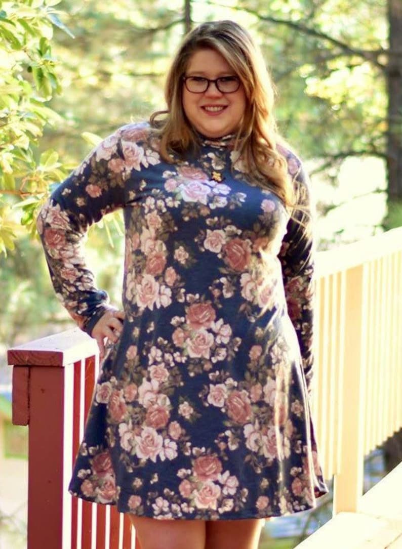 Turtleneck Dress sewing pattern for women womens high neck Etsy