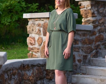 Women&#39;s Dolman Dress pdf sewing pattern, sewing pattern for women, dolman dress pdf sewing pattern, dress pdf pattern Seamingly Smitten