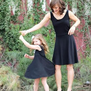 Circle Skirt Dress Pattern for Girls Women PDF sewing patterns, circle skirt dress girls pattern, mommy and me dress pattern, pdf sewing