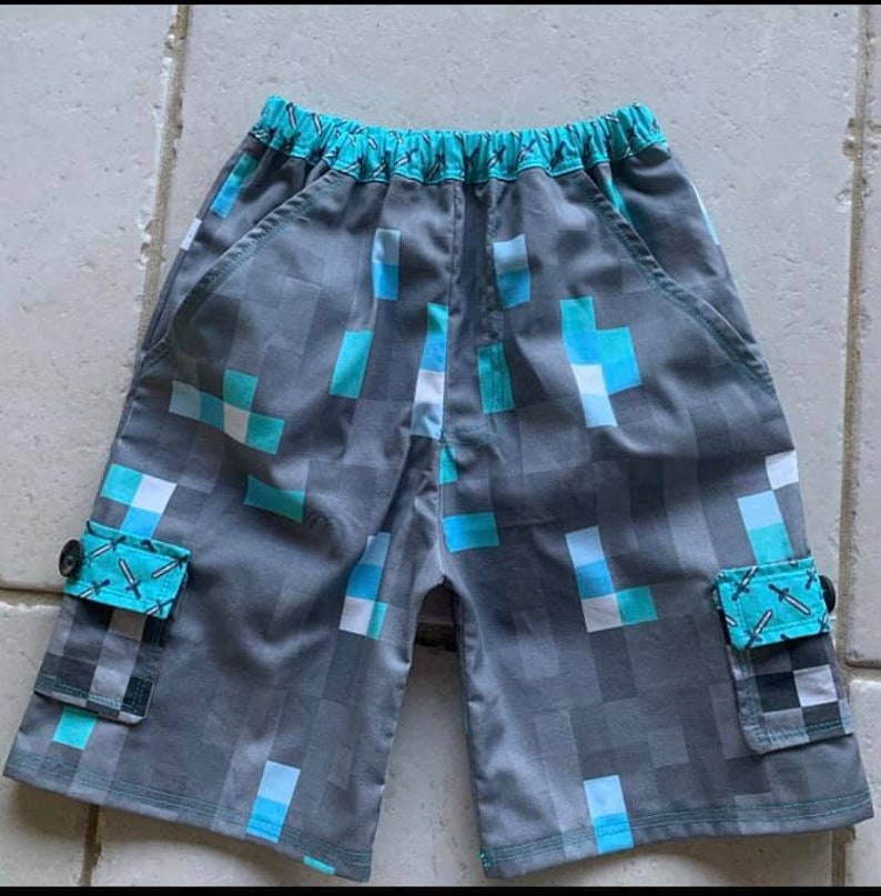 Boys Cargo Shorts sewing pattern for boys sizes 3 months 8 years, easy summer shorts pattern for beginners, pdf pattern Seamingly Smitten image 3