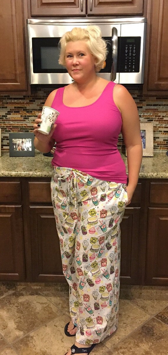 Women's Pajama Pants PDF Sewing Pattern, Beginner Lounge Bottoms