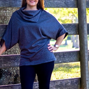 Shirt pattern for women, dolman shirt sewing pattern, relaxed fit easy printable pdf sewing pattern for knit fabric, beginner sewing pattern