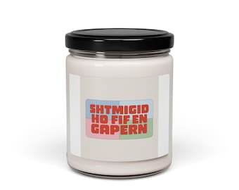 Retro Block Text Ljus | Doftande Sojaljus, 237 ml