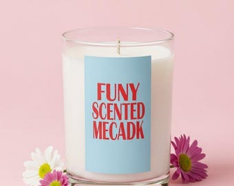 Floral Pink Label Candle Scented Soy Candle | 9oz Jar