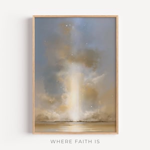 Pillar of Cloud and Fire — Exodus 13, Modern Christian Wall Art, Faith Home Décor | Digital Download, The Lord Went Ahead of Them