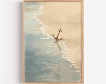 Anchor of the Soul - Hebrews 6:19 Print, Modern Christian Wall Art, Digital Download, Steadfast Hope Bible Wall Art, Symbolic Worship Decor,