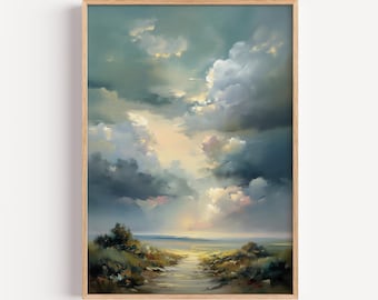 Trust God's Path - Christian Wall Art, Modern Faith Oil Painting, Digital Download, Trust In The Lord Artwork, Scripture Inspired Art