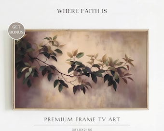 Frame Tv Art - I AM the Vine John 15, Vintage Bible Art, Modern Minimal Jesus Christ Art, You Are The Branches, Bible Verse TV Art,