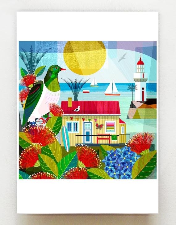 Kiwi summer series 4, print, NZA179