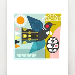 Retro series, Tui, print, NZA159