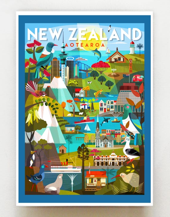 New Zealand travel poster, NZA215