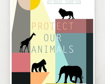 Protect our animals, print GEO87