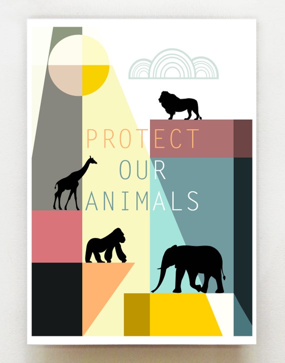 Protect our animals, print GEO87