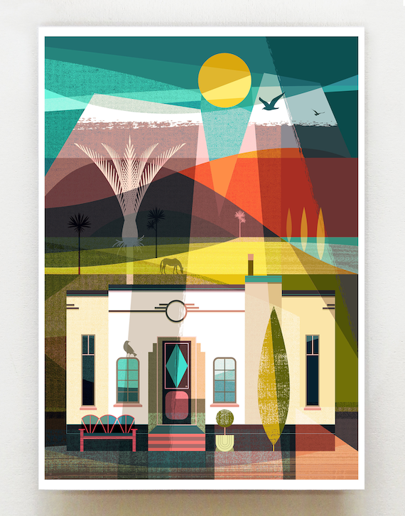 New Zealand, Art Deco on the farm, print NZA141