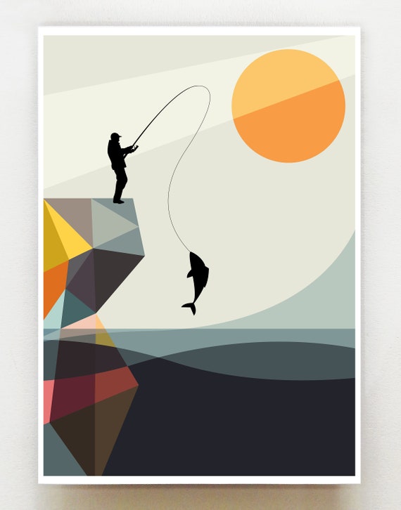 Gone fishing, print, GEO93