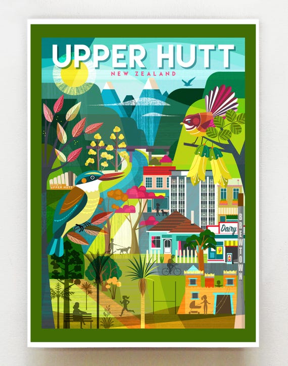 Upper Hutt, New Zealand, print, NZA214