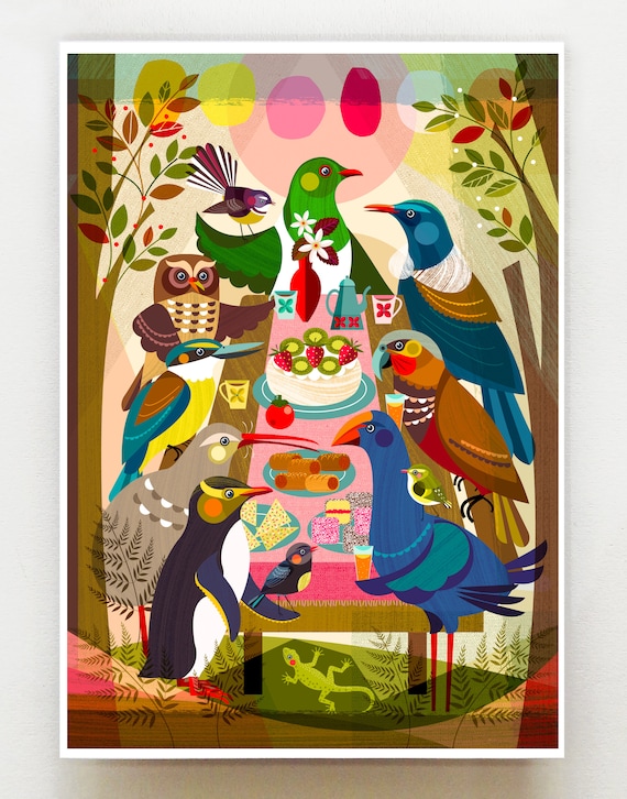 Party in the forest, print, NZA196