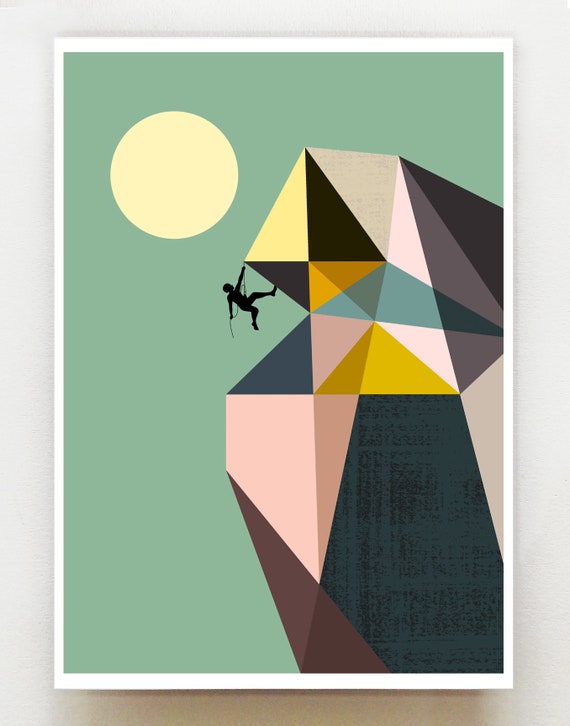 Mountain climber 1, print, GEO13