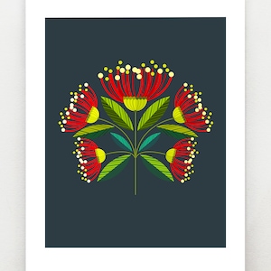 Native New Zealand Pohutukawa print, NZA64