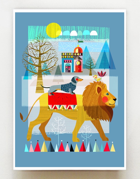 Mr Lion and friends print, DES21