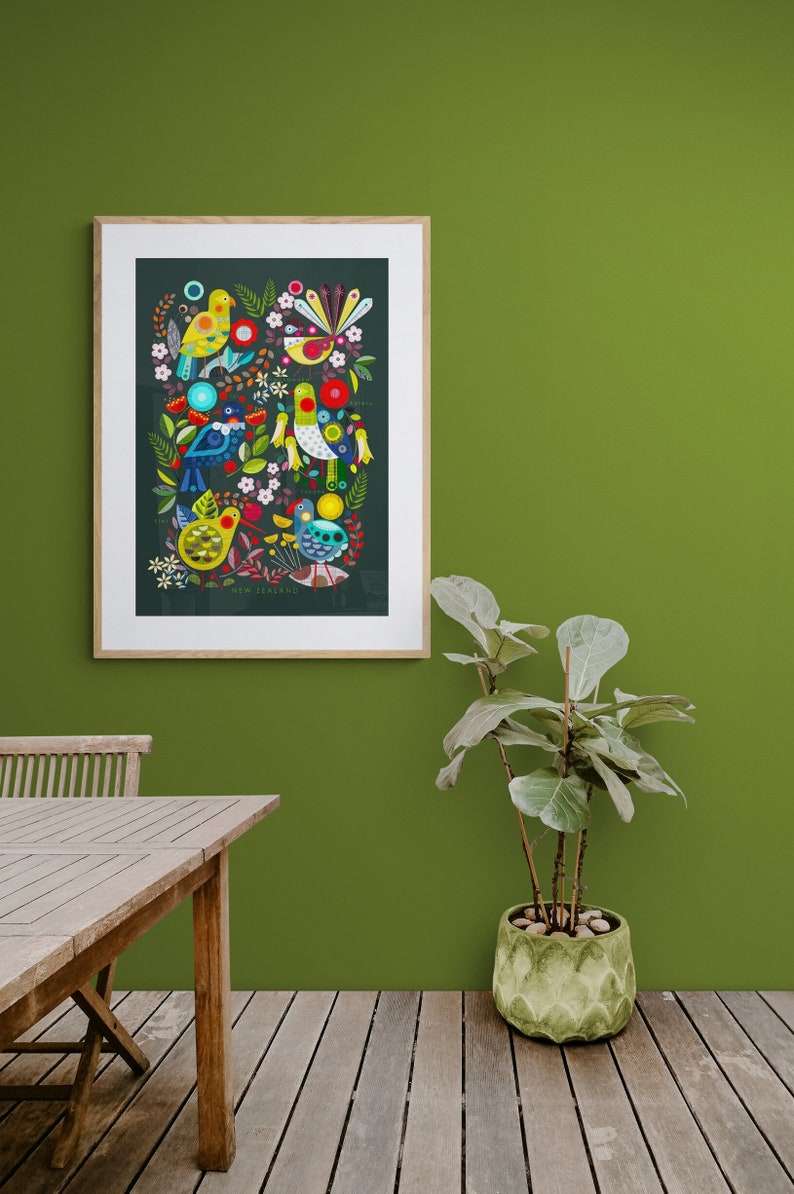 New Zealand flora and fauna print, Ellen Giggenbach, NZA20 image 2