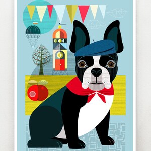 Maurice the French Bull Dog, print, DES1