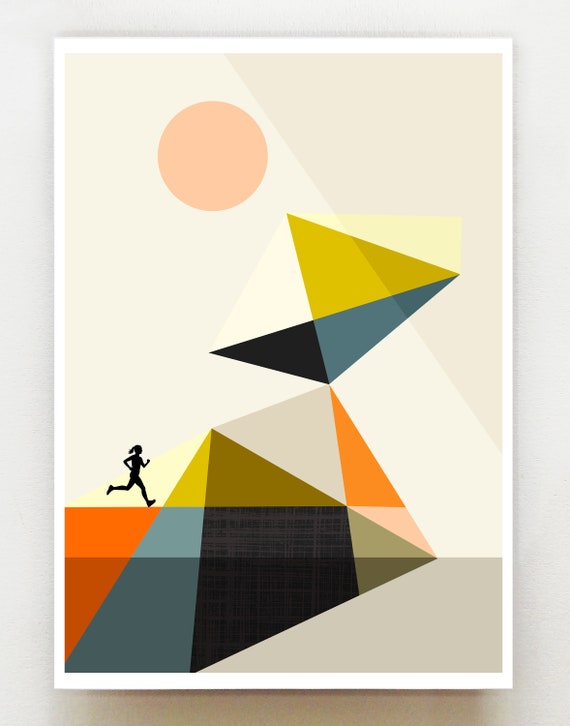 Running girl, print, GEO96